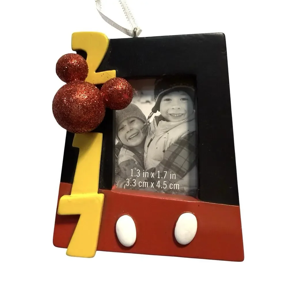 HALLMARK 2017 DISNEY MICKEY MOUSE PICTURE Photo FRAME Christmas Ornament